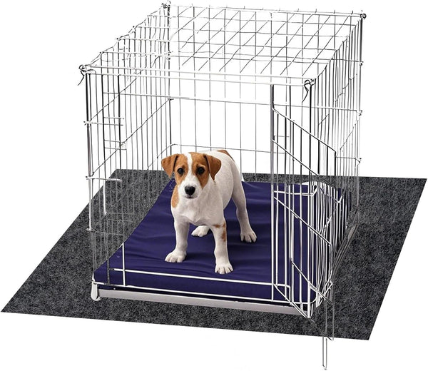 Dog Crate Mat, 24x35 Inch Non-Slip Waterproof Dog Playpen Mat, Washable Kennel