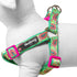 Blueberry Pet 5 Colors Soft & Comfy Step-in Paisley Flower Print Dog Harness - Chest Girth 20" - 26", Emerald Green,