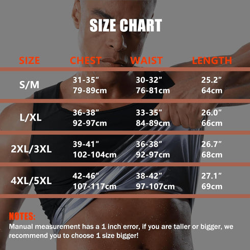 Slimming Men's Sweat Vest Workout Waist Trainer Sauna Suit Shirt for Men Heat Trapping Compression Gym Tank Top