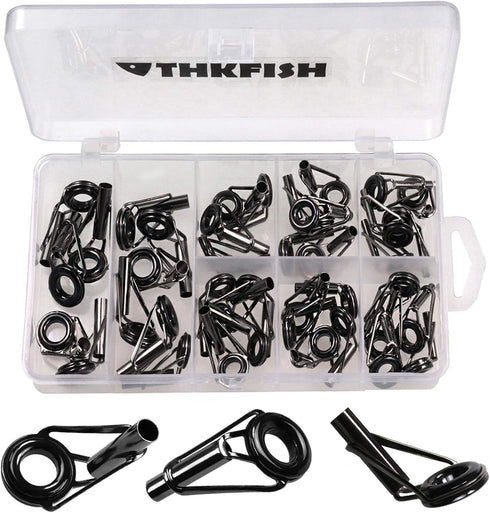 THKFISH Heavy Duty Saltwater Rod Tip Repair Kit, Stainless Steel Ceramics Fishing Rod Replacement Tips, 30pcs/40pcs