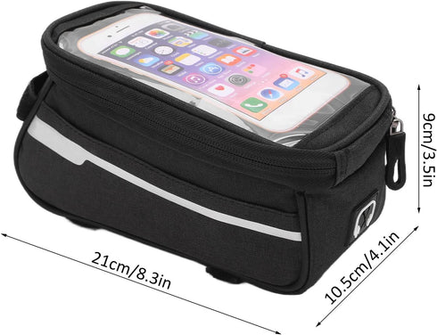 VBESTLIFE Waterproof Phone Bag, Large Storage Bike Handlebar Bag with Quick Release Design