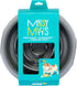 Messy Mutts Interactive Slow Feeder, Puzzle Dog or Cat Bowl, 9.8” x 2.2”, 3 Cup, Enrichment Food Dish, Cool Grey