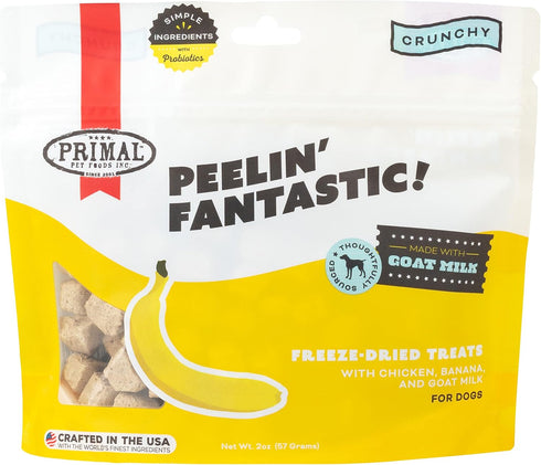 Primal Freeze Dried Dog Treats, Chicken & Banana with Goat Milk, Grain Free, 2 oz