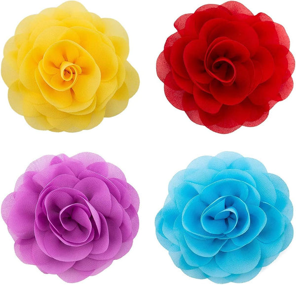 LUTER Multicolored Dog Flower Tie & Bow Floral Collar Charms, Detachable Flower Embellishment for Cats, Dogs, Pet