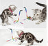 Cat Wand Interactive Toy, 5 Sets Colorful Fabric Ribbon Sticks for Indoor Play, Pet Toys for Kittens