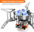 Odoland 6800W Windproof Camp Stove, Camping Gas Stove with Windscreen, Piezo Ignition, Carry Case for Outdoor