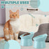 Zhehao 2 Pieces Plastic Raised Bowl Set, Tilted Elevated Cat Food and Water Bowls, Anti Vomit Dishes for Cats and Small