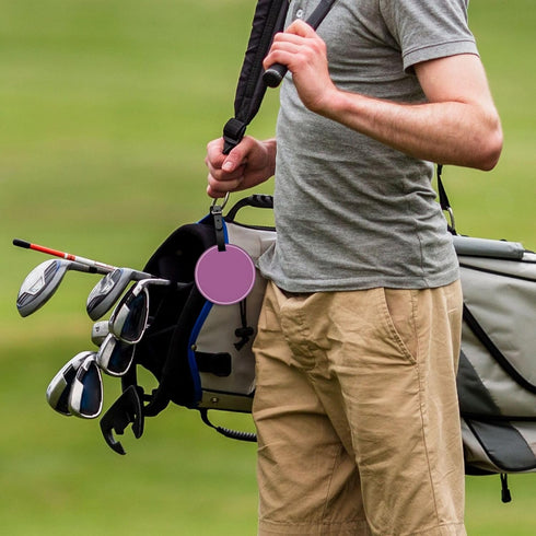 WZYCWB Lentil Purple Black Pattern Golf tee Storage Bag - Suitable for Men and Women, Light and Portable, Durable PU