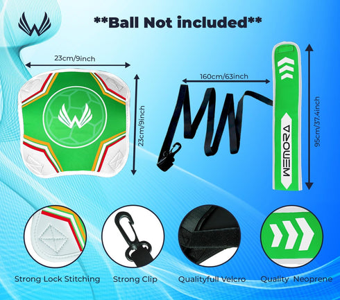 Solo Soccer Volleyball Rugby Football Trainer Belt - Kick Throw Practice Training for Kids, Youth, and Adults with