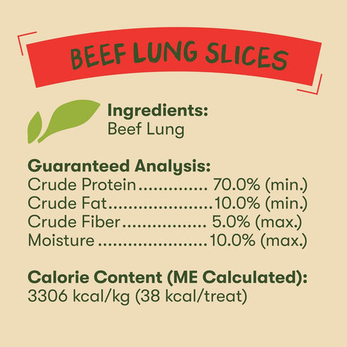 9 Pet 'n Shape Beef Lung Dog Treats Made and Sourced in the USA - Training Treat - Ounce