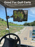 GDZN Golf Cart Tablet Holder, Heavy Duty Square Clip Mount for EZGO/Club Car/Yamaha, 360° Rotatable Stand