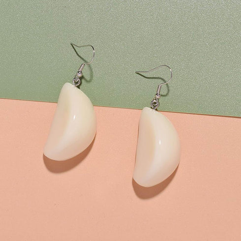 BTAKANPP 3D Studs for Ears Food Play Garlic Earrings Personalised Sweet Creative Vegetable Earrings Ear Studs