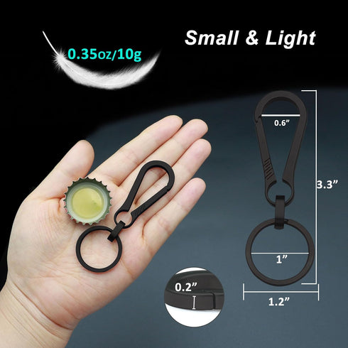 Titanium Carabiner Keychain Clip | Minimalist Key Clip EDC Quick Release Hooks