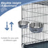 2 Pack No Spill Stainless Steel Dog Water Bowl, Hanging Bowls for Medium Large Dogs, Metal Pet Feeder