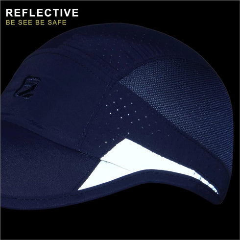 GADIEMKENSD Unstructured Reflective Sports Cap - Fast Dry Breathable for Unisex