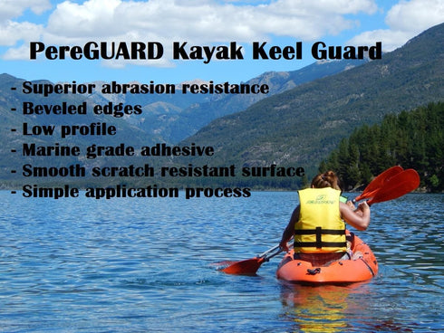 Kayak Keel Guard - 4" Width Black Protective Guard for Kayak and Canoe, Abrasion Resistance