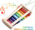 8 Dnoifne Colorful Bird Xylophone Toy, Suspensible Funny Xylophone Toy with Metal Keys, Cage Accessories for Chicken