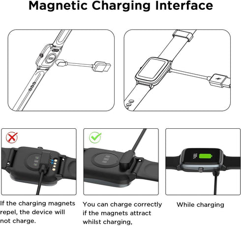 IMFRCHCS Fitness Tracker Charger - Magnetic USB Replacement Cable Compatible with IMFRCHCS C60/UMEGET C60