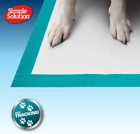 23"x24", 50 Count Simple Solution All Day Dog Pads, Disposable Puppy Training Pads with Lavender Scent, Leak Proof Pet