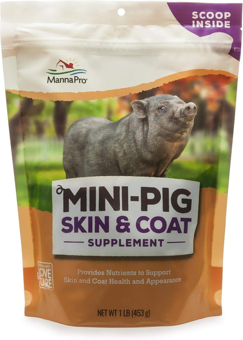 Manna Pro Mini-Pig Skin and Coat Supplement, 1 lb
