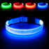 LED Dog Collar, USB Rechargeable Lighted Adjustable Nylon Safety Collar for Dogs Glow in The Dark (Blue, Medium)