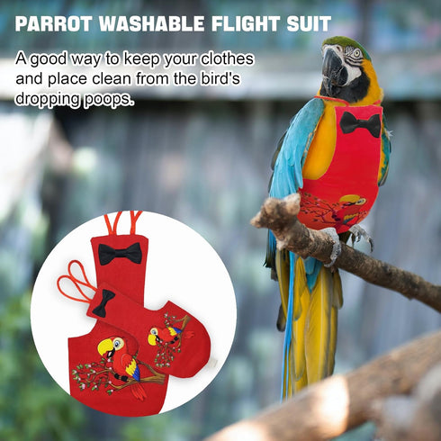Bird Diaper Washable Parrot Diapers Reusable Bird Flight Suit Nappies Protective Breathable Parrot Nappy Clothes