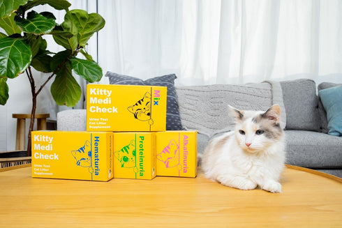 Home,100% 210g/7.4oz) 100% Kitty-Medi-Check Cat Urine Health Test Kit, Easy Monitoring at Eco-Friendly - (Alkalinuria