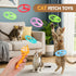 AGIFTMIND 6 Cat Fetch Toy, Rechargeable Flying Disc Launcher with Flying Discs, Cat Interactive Hunting Toys