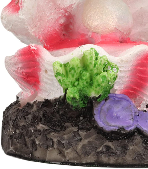 Tnfeeon Aquarium Shell Air Bubbler Decoration, Simulation Artificial Resin Fish Reservoir Ornament