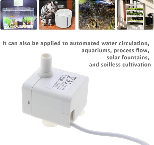 The Lord of the Tools Water Fountain Pump with 1.5M USB Wire for Cats, Dogs, and Aquarium Fish Tank