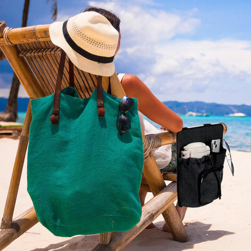 Cosblank 4 2 Beach Chair Cup Holder Attachment Nylon Chair Drink Holder Phone Water Bottle Holder Organizer Pockets