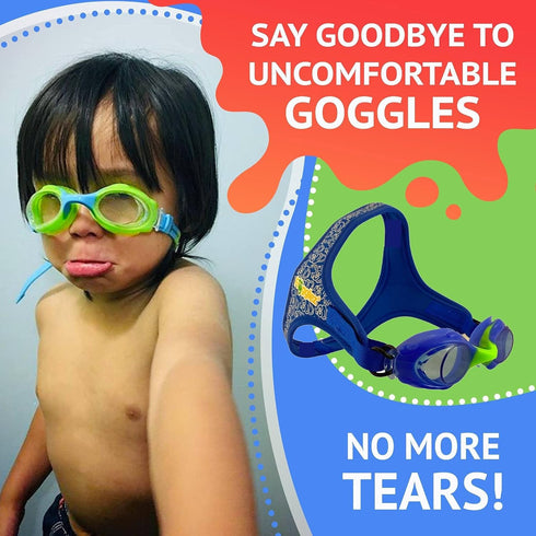 Frogglez Anti-Fog Swimming Goggles for Kids Under 10, Recommended by Olympic Swimmers