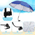Yuntau 1 Set Beach Chair with Umbrella Foldable Camping Chair Fold up Umbrella with Universal Clamp Large Portable
