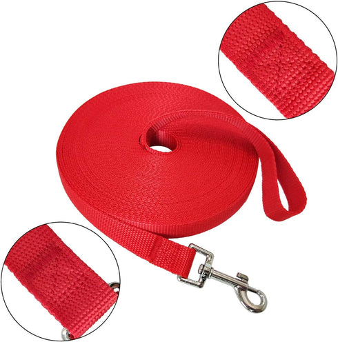 Nylon Training Dog Leash for Small Medium Large Dogs, 50ft Long Leash Dog/Puppy Lead for Obedience Recall Training,