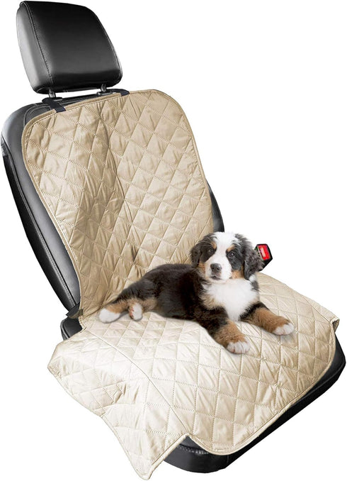 Furhaven Quilted Water-Resistant Car Seat Protector - Clay, One Size