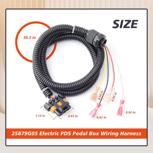 Mhrxusd 6811 2000-2023, 6811 BP-6811 25879G05 25879-G05 Pedal Box Wiring Harness Pedal Box Wiring Harness Compatible