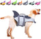ASENKU Dog Life Jacket, Grey, X-Large, Safety Vest for Swimming & Boating, Floatation Vest for Small Medium Large Dogs