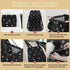 PetsHome Foldable Dog Car Seat with Removable Thick Mat, Waterproof Oxford Travel Bag for Small to Medium Dogs,