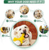 Indestructible Dog Chew Toys for Aggressive Chewers, Durable Cleaning Toothbrush Natural Rubber Bones Toy (Yellow)