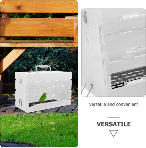 Ipetboom Portable Bird Carrier Cage with Handle for Small Parrots, Canaries, Budgies, Lovebirds, and Cockatiels