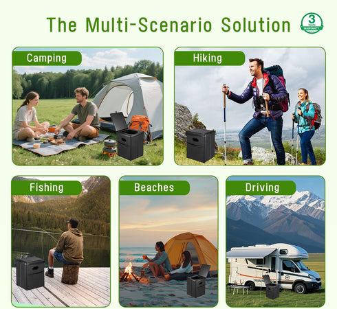 16.5" 190lbs Commode Panmout XL Portable Toilet for Camping, Foldable Travel Toilet for Adults with Cushioned Seat