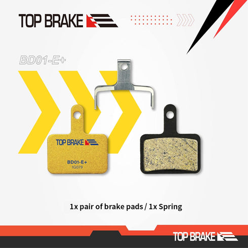 TOP BRAKE Disc Bike Brake Pads Compatible with Shimano Deore M515 M525, MTB/eMTB/Gravel/Cross-Country