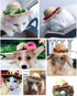 NACOCO Cat Hat Sunflower Straw Hat, Handcrafted Rose Sun Cap Accessories for Small Dogs and Cats (M, Pink)