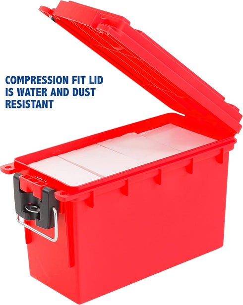 Sheffield 12636 Waterproof Field Box, Pistol, Rifle, or Shotgun Ammo Storage Box, Tamper-Proof Locking Can, Made in The