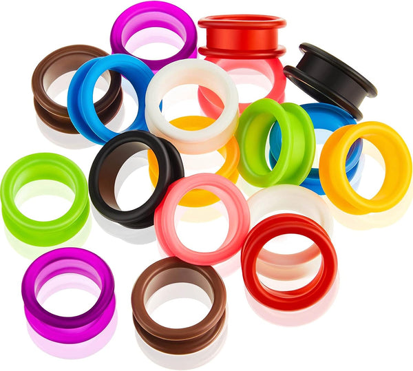 20 Pieces Scissors Finger Rings, Rubber Finger Rings for Pet Hair Shears and Grooming Scissors