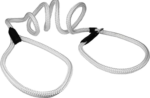 Dogs My Love Nylon Rope Slip Dog Lead Collar and Leash British Style 4ft Long (Small: 1/4" (6mm), White)