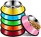 6 Pack 7oz Stainless Steel Dog Bowls, Mini Colorful Anti Slip Dishes for Kittens and Puppies