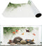 T&H XHome Aquarium Décor Backgrounds, Spring Tree Branch on White Wall Pattern PVC Adhesive Poster (24.4" W x 16.4" H)