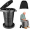 XXL Retractable Portable Toilet Travel Toilet (440lbs Capacity) Adjustable Height Camping Toilet
