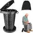 XXL Retractable Portable Toilet Travel Toilet (440lbs Capacity) Adjustable Height Camping Toilet